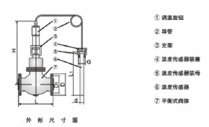 ZZWP自力式溫控閥結構圖