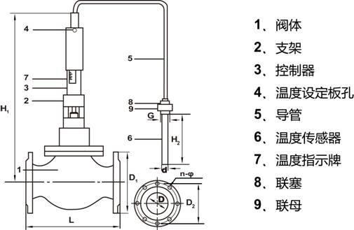 ZZWP自力式溫度調節(jié)閥結構圖